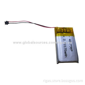 Electronic device 3.7V/170mAh RIG401730P model Lithium polymer battery